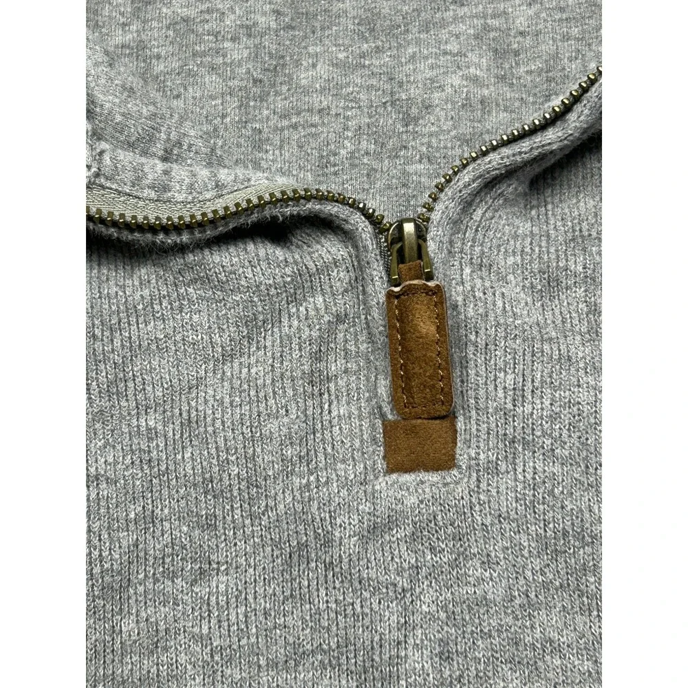 Polo Ralph Lauren Quarter Zip Pullover Cotton Gray Large Mens